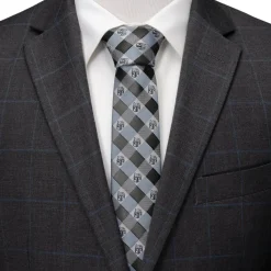 Star Wars Boba Fett Blue Plaid Mens Tie