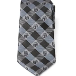 Star Wars Boba Fett Blue Plaid Mens Tie