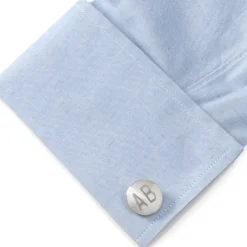Ox and Bull Trading Co. Brushed Radial Stainless Steel Cufflinks