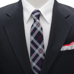 Marvel Captain America Blue Plaid Tie