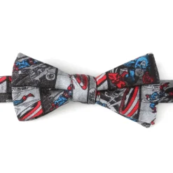 Marvel Captain America Comic Gray Men's Bow Tie