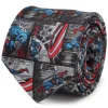 Marvel Captain America Comic Gray Men's Tie