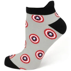 Marvel Captain America Gray Ankle Socks