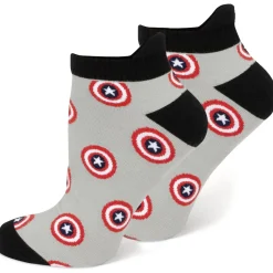 Marvel Captain America Gray Ankle Socks