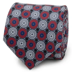 Marvel Captain America Gray Dot Men's Tie