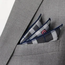 Marvel Captain America Gray Plaid Pocket Square