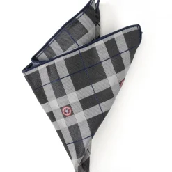 Marvel Captain America Gray Plaid Pocket Square