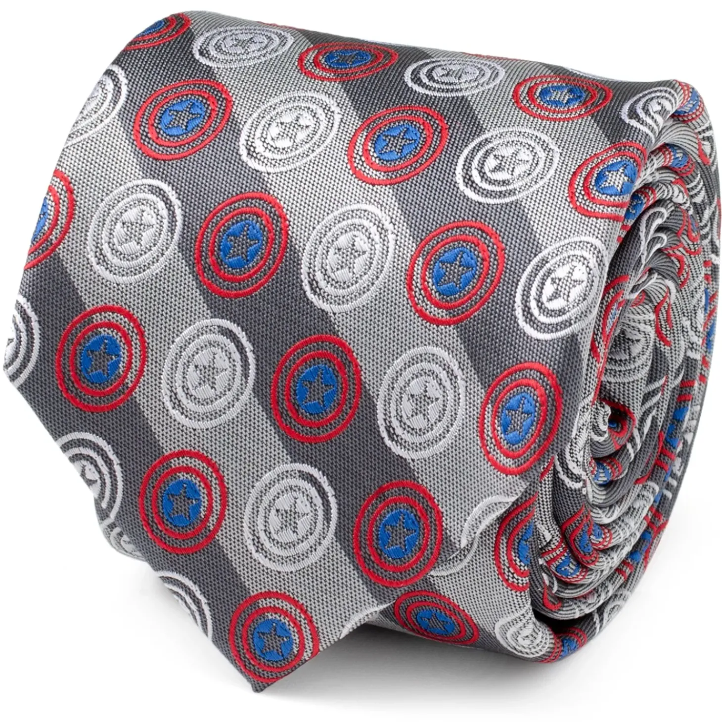 Marvel Captain America Gray Stripe Men's Tie
