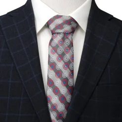 Marvel Captain America Gray Stripe Men's Tie