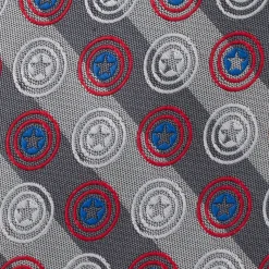Marvel Captain America Gray Stripe Men's Tie