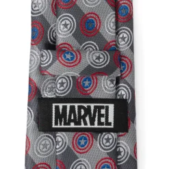 Marvel Captain America Gray Stripe Men's Tie