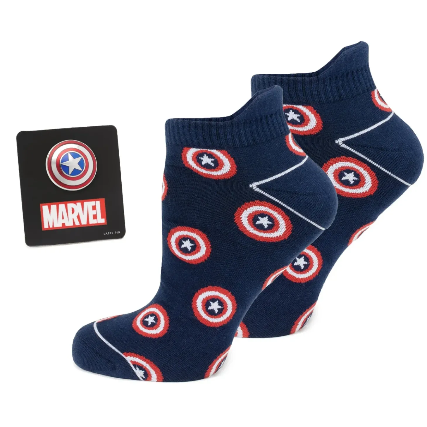 Marvel Captain America Navy Ankle Gift Set
