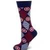 Marvel Captain America Navy Argyle Stripe Socks
