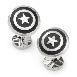 Marvel Captain America Shield Stainless Steel Cufflinks