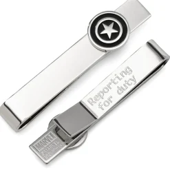 Marvel Captain America Silver Hidden Message Tie Bar