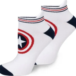 Marvel Captain America White Ankle Socks