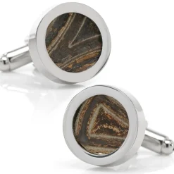 Steven Shaver Design Car Engine Gasket Cufflinks in Black and Silver