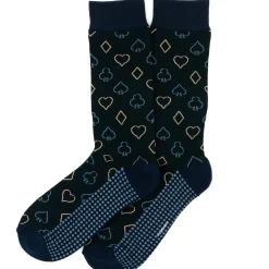 Cufflinks, Inc. Card Suits Casino Blue Men's Socks