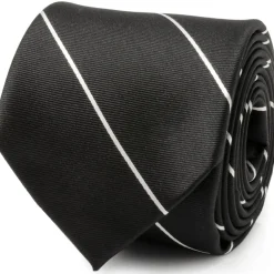 Ox and Bull Trading Co. Classic Black Striped Silk Men's Tie