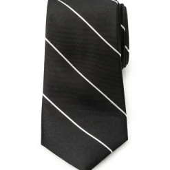 Ox and Bull Trading Co. Classic Black Striped Silk Men's Tie