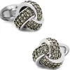 Jan Leslie Classic Knot with Marcasite Pave Cufflinks