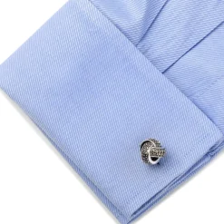 Jan Leslie Classic Knot with Marcasite Pave Cufflinks