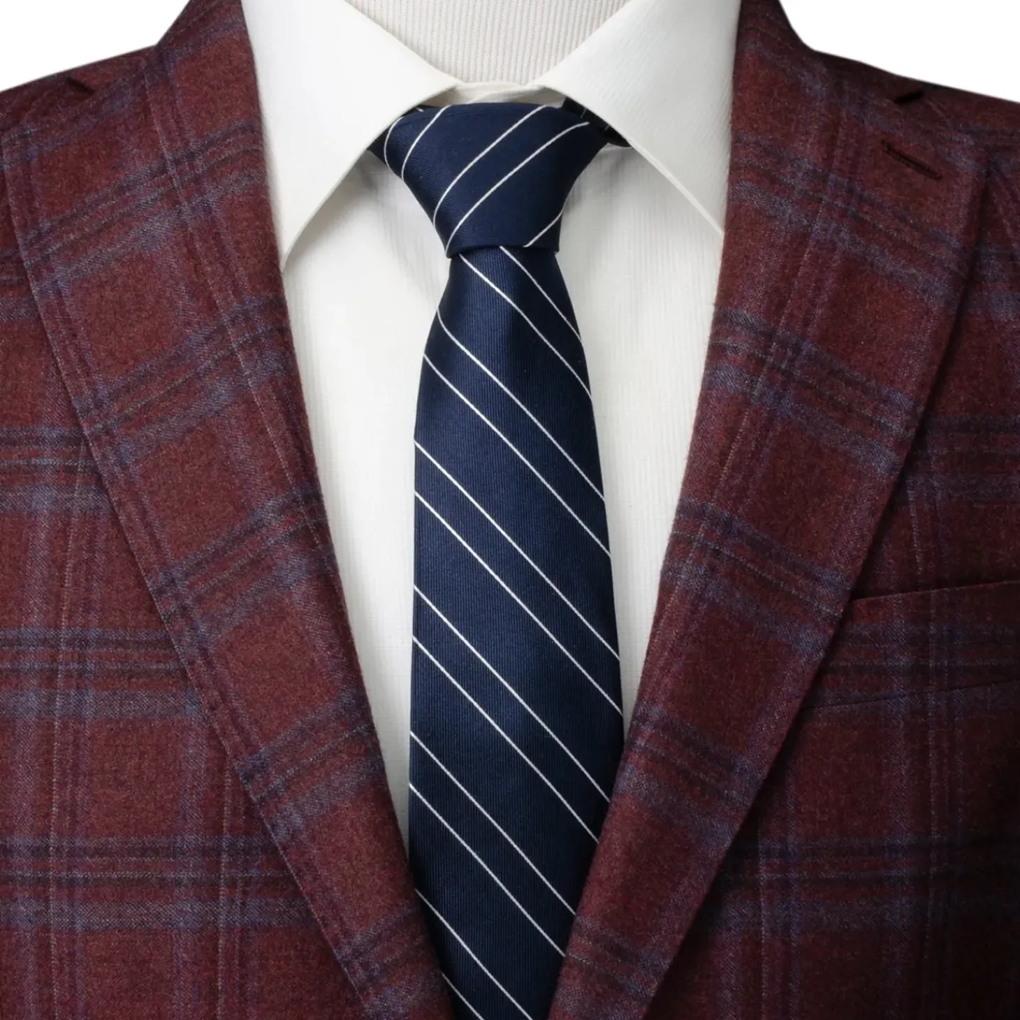 Ox and Bull Trading Co. Classic Navy Stripe Men's Tie