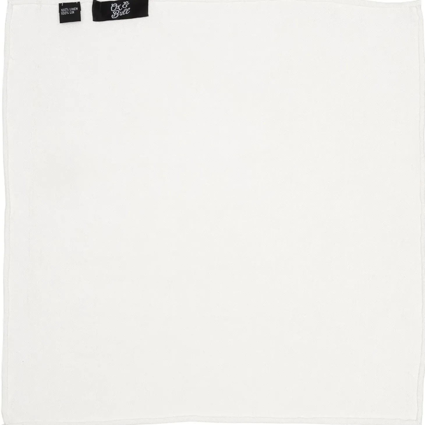 Ox and Bull Trading Co. Cream Linen Pocket Square