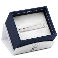 Ox and Bull Trading Co. Cross Cutout Stainless Steel Tie Clip