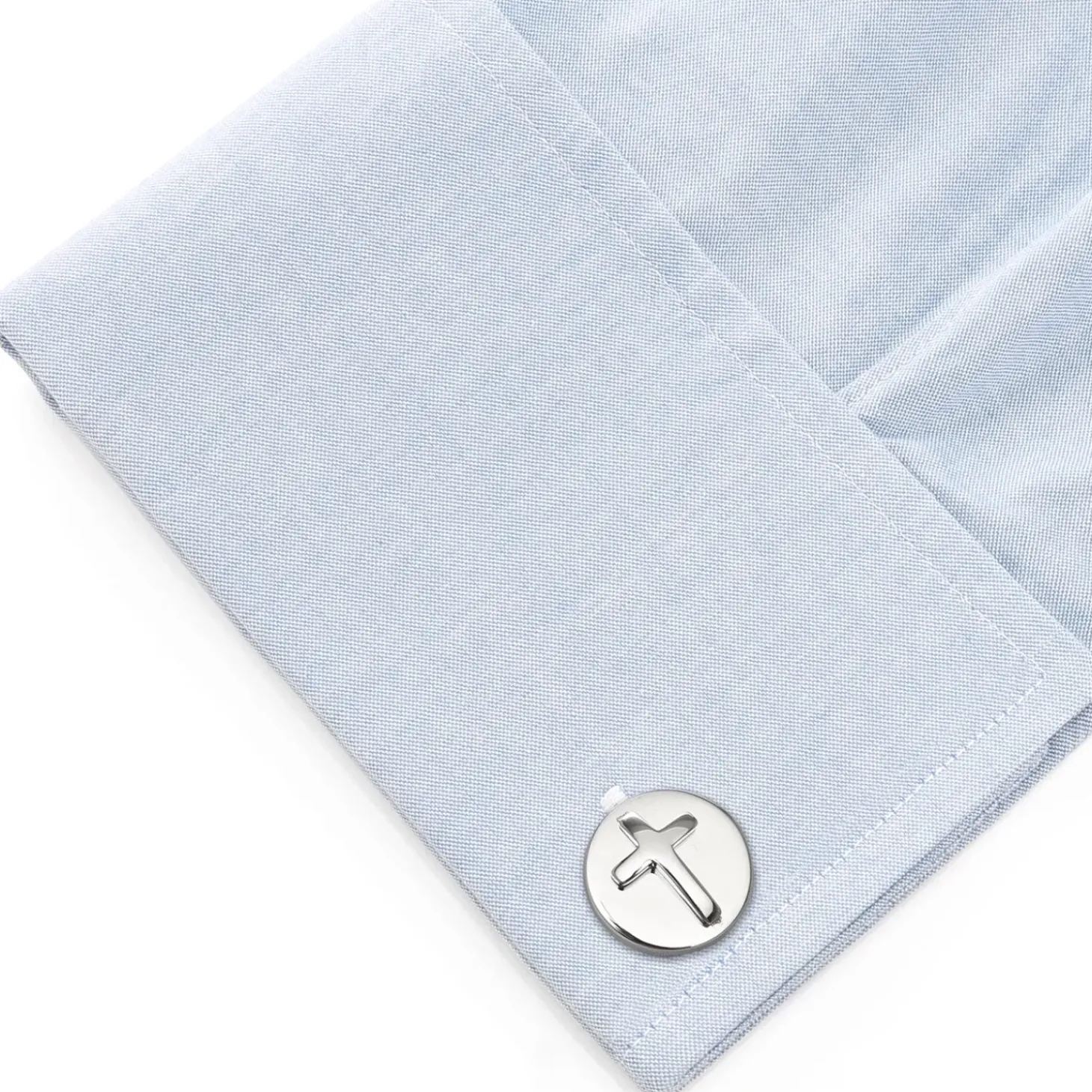 Ox and Bull Trading Co. Cross Stainless Steel Cufflinks and Tie Clip Gift Set