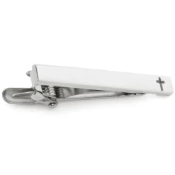 Ox and Bull Trading Co. Cross Stainless Steel Cufflinks and Tie Clip Gift Set