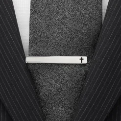 Ox and Bull Trading Co. Cross Stainless Steel Cufflinks and Tie Clip Gift Set