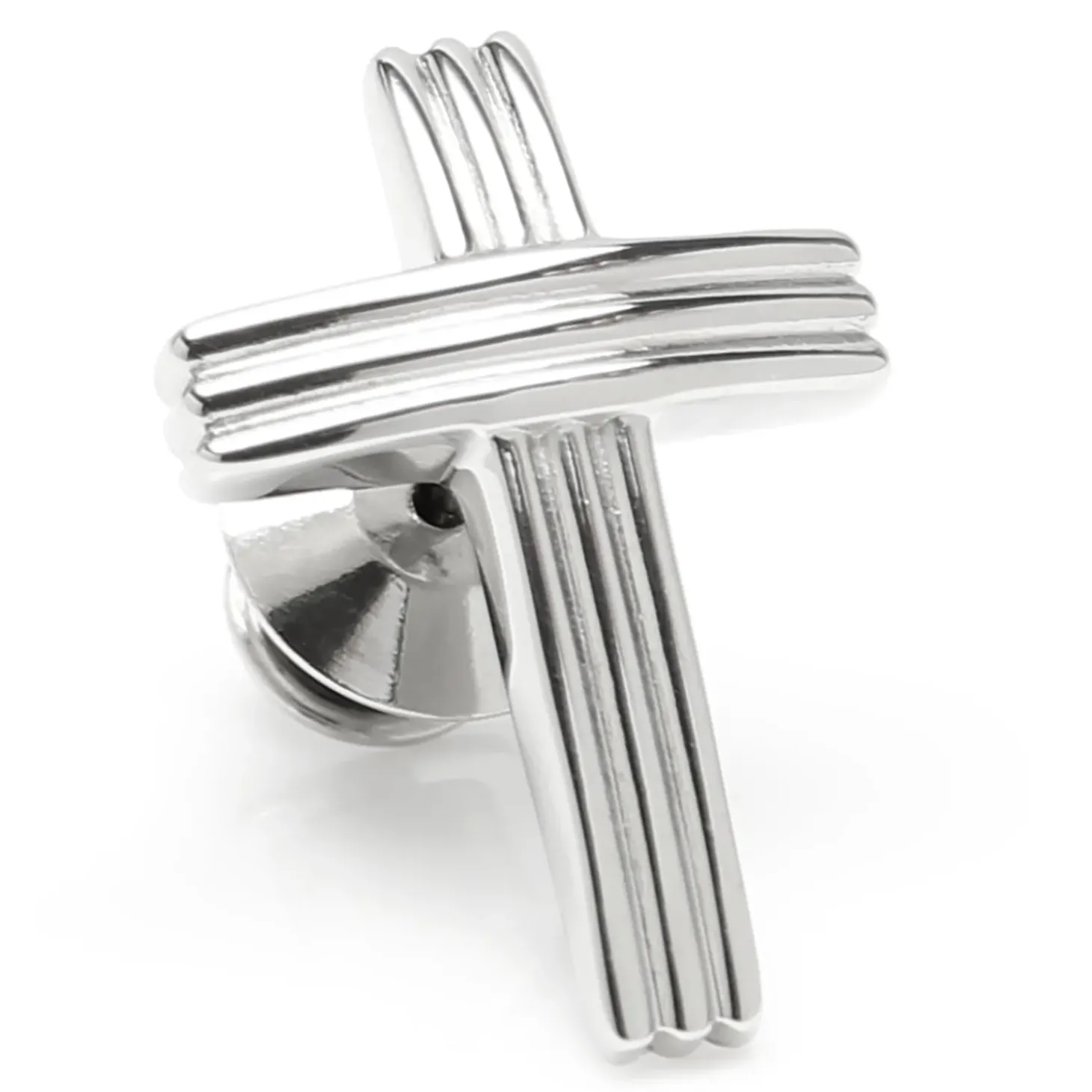 Ox and Bull Trading Co. Cross Stainless Steel Lapel Pin