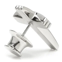 Ox and Bull Trading Co. Cross Stainless Steel Lapel Pin