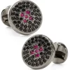 Ox and Bull Trading Co. Crystal Button Pave Cufflinks