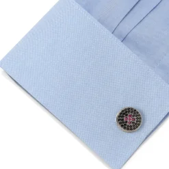 Ox and Bull Trading Co. Crystal Button Pave Cufflinks