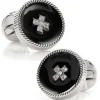 Ox and Bull Trading Co. Crystal Button Rope Cufflinks