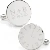 Ox and Bull Trading Co. Custom Clock Engravable Cufflinks