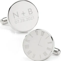 Ox and Bull Trading Co. Custom Clock Engravable Cufflinks