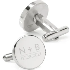 Ox and Bull Trading Co. Custom Clock Engravable Cufflinks