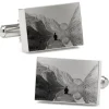 Ox and Bull Trading Co. Custom Engraved Block Photo Cufflinks