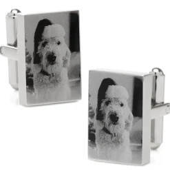Ox and Bull Trading Co. Custom Engraved Block Photo Cufflinks