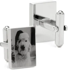 Ox and Bull Trading Co. Custom Engraved Block Photo Cufflinks