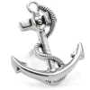 Ox and Bull Trading Co. 3D Anchor Sterling Silver Lapel Pin