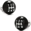 Ox and Bull Trading Co. 3D Black Gear Shifter Cufflinks