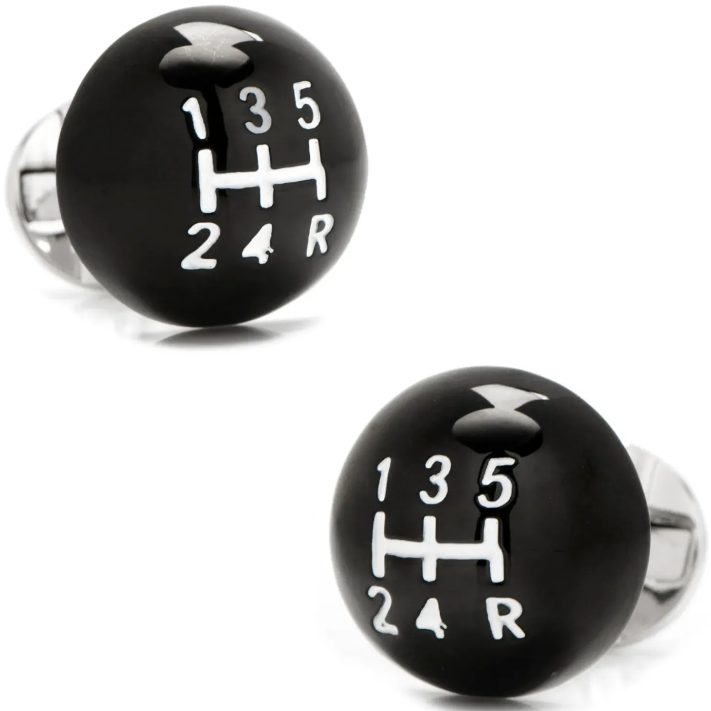 Ox and Bull Trading Co. 3D Black Gear Shifter Cufflinks