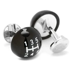 Ox and Bull Trading Co. 3D Black Gear Shifter Cufflinks
