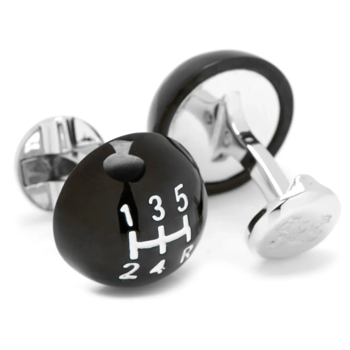 Ox and Bull Trading Co. 3D Black Gear Shifter Cufflinks