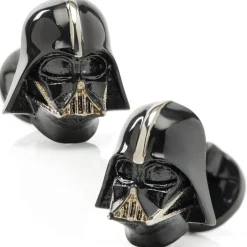 Star Wars 3D Darth Vader Satin Black Cufflinks