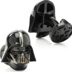 Star Wars 3D Darth Vader Satin Black Cufflinks